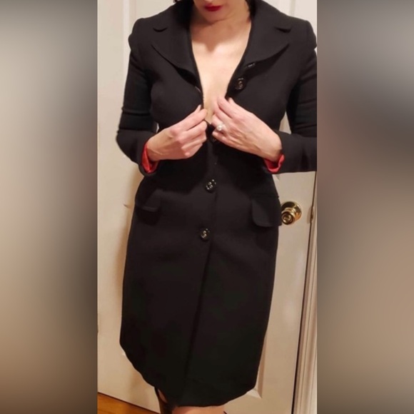 DOLCE & GABBANA Coat w Patent Leather Collar 38 (US Size 2) - Picture 8 of 8